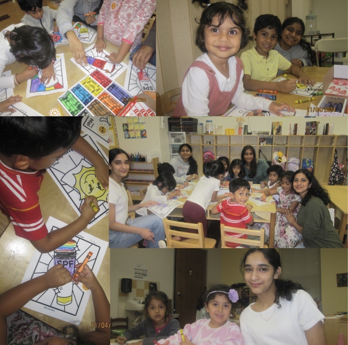 Skin For Skin team teaching kids about skin health at a local school.